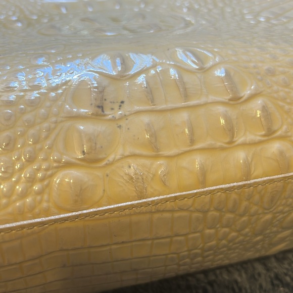BRAHMIN White Croc Leather Large Shoulder Tote Bag - Picture 11 of 13